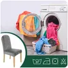4 Stück Stuhlhussen Stretch Grau - Universal - Samt - Produktbild-Vorschau 2