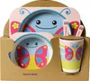 5-tlg. Kinderset mit Schmetterlingsmotiv Teller, Schale, Produktbild-Vorschau 4