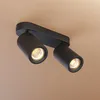 hoftronic LED-Deckenleuchte 2 Spots GU10 IP20 Schwarz Produktbild-Vorschau 1