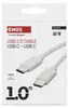 Nabíjecí a datový kabel USB-C 2.0 / USB-C 2.0, 1 m, bílý Náhled obrázku produktu