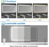 Miroir de salle de bain Bluetooth 120x70 cm, tricolore + Voir les images du produit 4