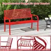 GOPLUS Gartenbank Metall, 127cm Sitzbank Outdoor 2 Sitzer Produktbild-Vorschau 4