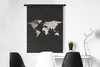 MuchoWow® Wandteppich Wandbehang Weltkarte - Weiß - Schwarz Produktbild-Vorschau 4