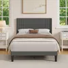 A bed in a bedroom setting with nightstands and windows. Náhľad obrázku produktu