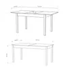Ausziehbarer Esstisch SLIM 120/160 cm Kaschmir Produktbild-Vorschau 5