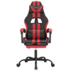 Gaming-Stuhl mit Fußstütze Schwarz und Rot Kunstleder Produktbild-Vorschau 3
