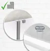 Close-up views of door hooks attached to a white surface, with a diagram showing maximum thickness. Produktbild-Vorschau