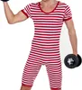 Badeanzug Kostüm Retro Badeanzug rot-weiß historisch für Erwachsene Gr. S-XXL  20er Jahre Beachparty Fasching Karneval Mottoparty Produktbild-Vorschau