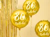 18"/Ø45cm Folienballon "80th Birthday" | Gold Produktbild-Vorschau 2
