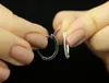 0,17 Carat Diamant Oval Creolen 585`er Weißgold Produktbild-Vorschau 2