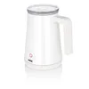 A white electric milk frother with a transparent lid, shown on a white background. Produktbild-Vorschau