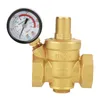 A brass water pressure reducer with a pressure gauge, isolated on a white background. Náhľad obrázku produktu