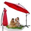 Sonnenschirm mit LED Beleuchtung Ampelschirm 300 cm Garten Produktbild-Vorschau 1