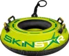 A green snow tube with yellow handles and black trim, shown from a slightly elevated diagonal angle against a white background. Náhľad obrázku produktu