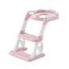 Siège de toilette 2 en 1 avec marchepied, pliable, rose Voir les images du produit 3