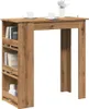 vidaXL Barový stôl s policou Artisan dub 102x50x103,5 cm Náhľad obrázku produktu 2
