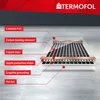A diagram showing the layers of a heating mat. Produktbild-Vorschau