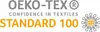 The image displays the OEKO-TEX STANDARD 100 logo and text. Anteprima dell’immagine prodotto