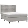 Boxspringbett mit Matratze & LED Hellgrau 140x200 cm Stoff Produktbild-Vorschau 4