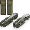 2 Stück Outdoor Besteck Edelstahl Campingbesteck Essbesteck Produktbild-Vorschau 1