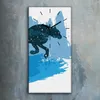 Wohnzimmer-Bild Leinwand Uhr Quarz 30x60 Nachthimmel Produktbild-Vorschau 2