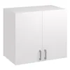 A white kitchen cabinet with two doors and silver handles, shown from a front-diagonal angle against a white background. Náhľad obrázku produktu