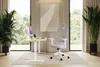A modern home office setup with an ergonomic chair and a standing desk. Produktbild-Vorschau