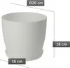 Vaso da fiori KADAX "Agen", fioriera con sottovaso, bianco, Anteprima dell’immagine prodotto 10