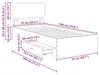 vidaXL Bettrahmen Braun Eichen-Optik 75 x 190 cm Produktbild-Vorschau 8