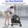 Poussette pour chiens avec fenêtre en maille, pliable avec Voir les images du produit 4