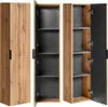 Badezimmer Hochschrank 1-türig ADELAIDE-56 in Wotan Eiche Produktbild-Vorschau 1