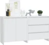 The Living Store 2-tlg. Sideboard Weiß Holzwerkstoff Produktbild-Vorschau 3