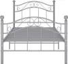vidaXL Posteľ sivá kovová 100x200 cm Náhľad obrázku produktu 2
