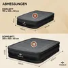 Diagrams showing the dimensions of single and double air mattresses. Podgląd zdjęcia produktu