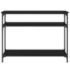 vidaXL Stolik konsola czarny 100x29x75 cm materiał Podgląd zdjęcia produktu 4