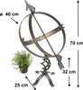DanDiBo Cadran solaire grand jardin Métal patine fer forgé Voir les images du produit 4