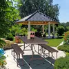 Relaxdays Skládací pivní set, 3dílná sada s velkou lavicí, Náhled obrázku produktu 2