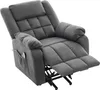 A gray recliner chair with its footrest extended, shown from a three-quarter angle against a white background. Náhľad obrázku produktu