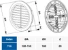 Technical drawing and specification table for a ventilation grille. Náhled obrázku produktu