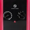 Close-up of the control panel of a red and black heater. Produktbild-Vorschau