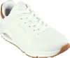 A white Skechers Uno sneaker with brown accents. Anteprima dell’immagine prodotto