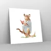 Poster - Poster ohne Rahmen - Känguru Mama Kind - 60x60 cm Produktbild-Vorschau 7