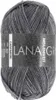 A ball of grey yarn with a label. Produktbild-Vorschau
