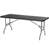 A dark gray folding table with metal legs against a white background. Produktbild-Vorschau