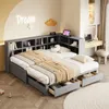 Sofá de madera maciza con cama extraíble de 90x190 cm, Vista previa de la imagen del producto 1