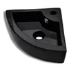 vidaXL Waschbecken mit Überlauf 45 x 32 x 12,5 cm Schwarz - Produktbild-Vorschau 3