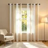 Gardinen Transparent 2er Set - Ösenvorhang Wohnzimmer Produktbild-Vorschau 1