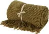 Strickschal/Decke mit Fransen, 130x170cm, khaki Produktbild-Vorschau 1
