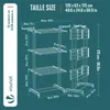 VOUNOT® 4 Ebenen Wäscheständer Turm mit Rollen 126x63x170 Produktbild-Vorschau 3
