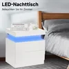 OYAJIA Nachttisch Hochglanz Nachtschrank mit 2 Produktbild-Vorschau 11